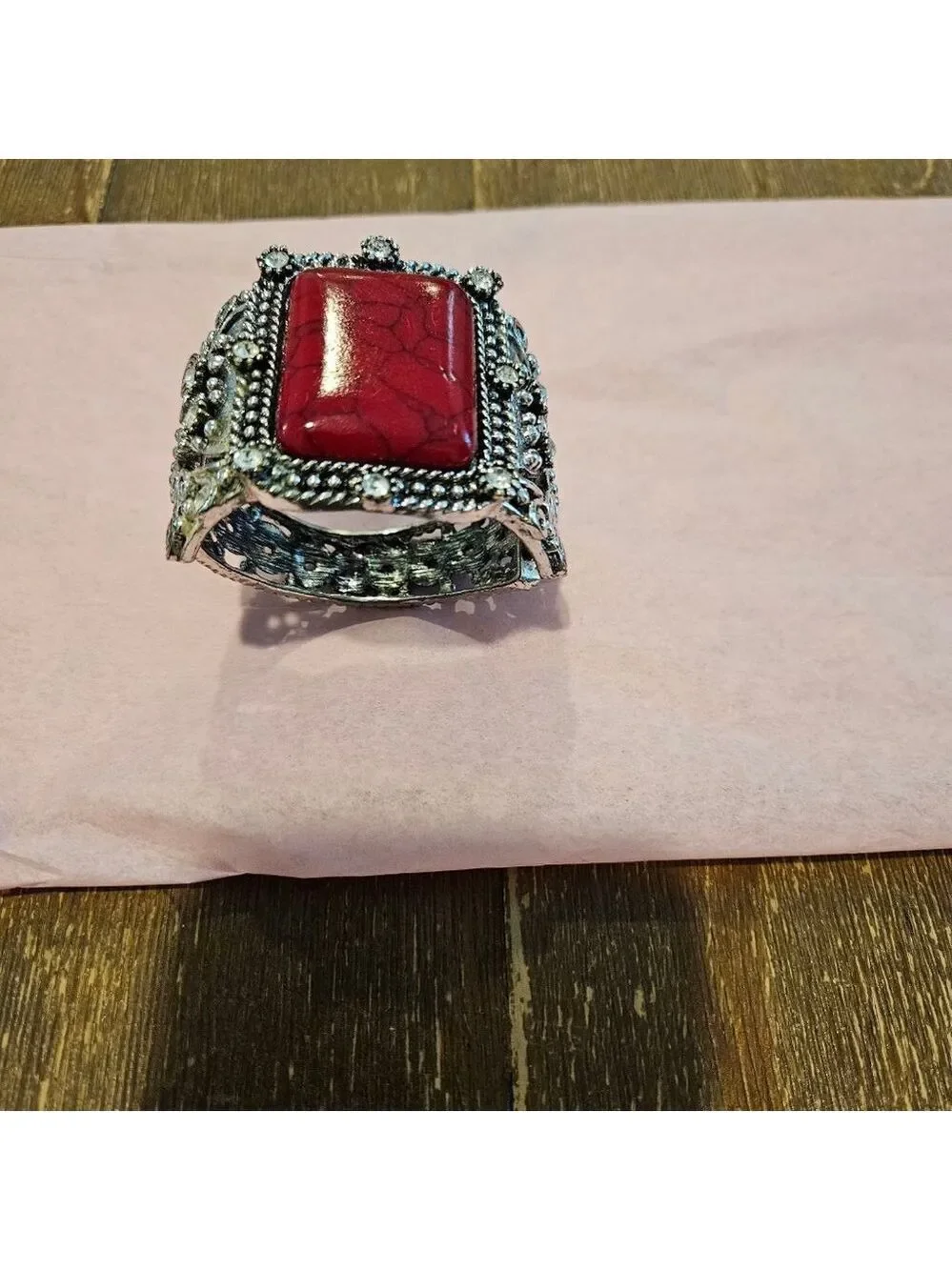 Women's Unbranded Boho Bracelet One Size Red and Silver